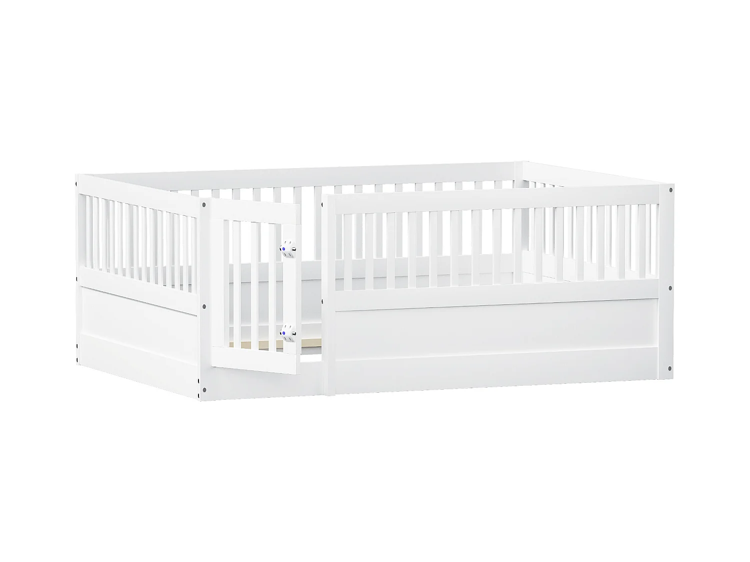 Wit kinderbed 140x200cm met bedframe en kleine deur (zonder matras of bedframe)