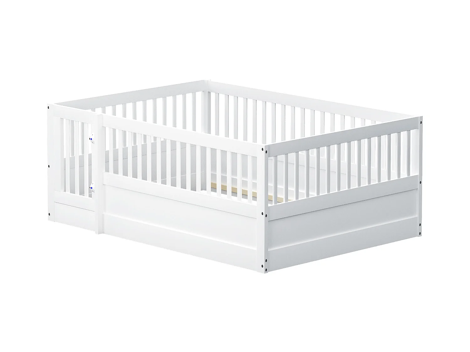Wit kinderbed 140x200cm met bedframe en kleine deur (zonder matras of bedframe)