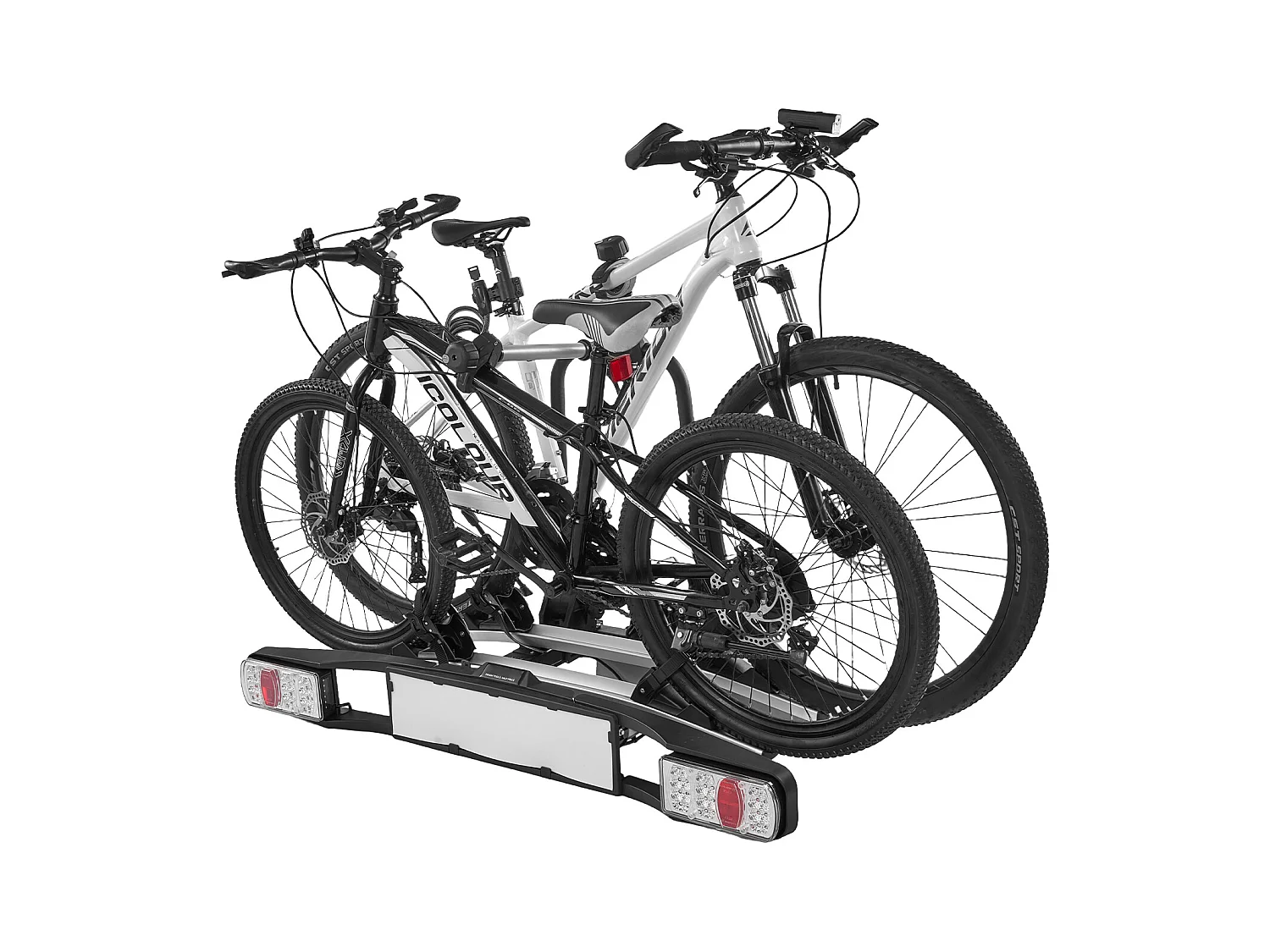 Support de Rangement pour Vélos, SucceBuy Porte-Vélos d'Attelage pour 2 Vélos, Support Verrouillable pour Récepteurs de 5 cm
