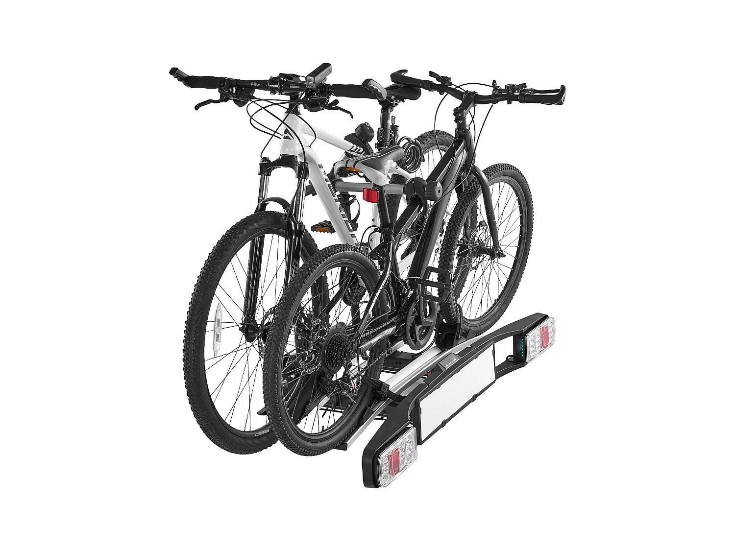 Support de Rangement pour Vélos, SucceBuy Porte-Vélos d'Attelage pour 2 Vélos, Support Verrouillable pour Récepteurs de 5 cm