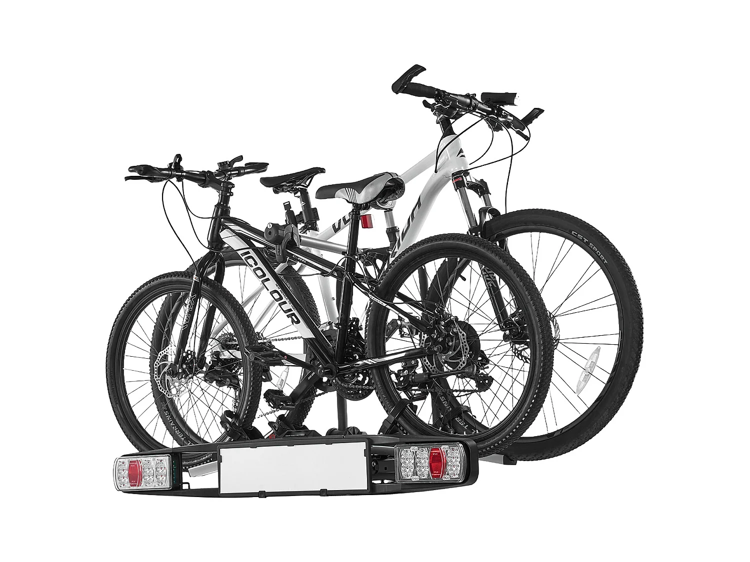 Support de Rangement pour Vélos, SucceBuy Porte-Vélos d'Attelage pour 2 Vélos, Support Verrouillable pour Récepteurs de 5 cm
