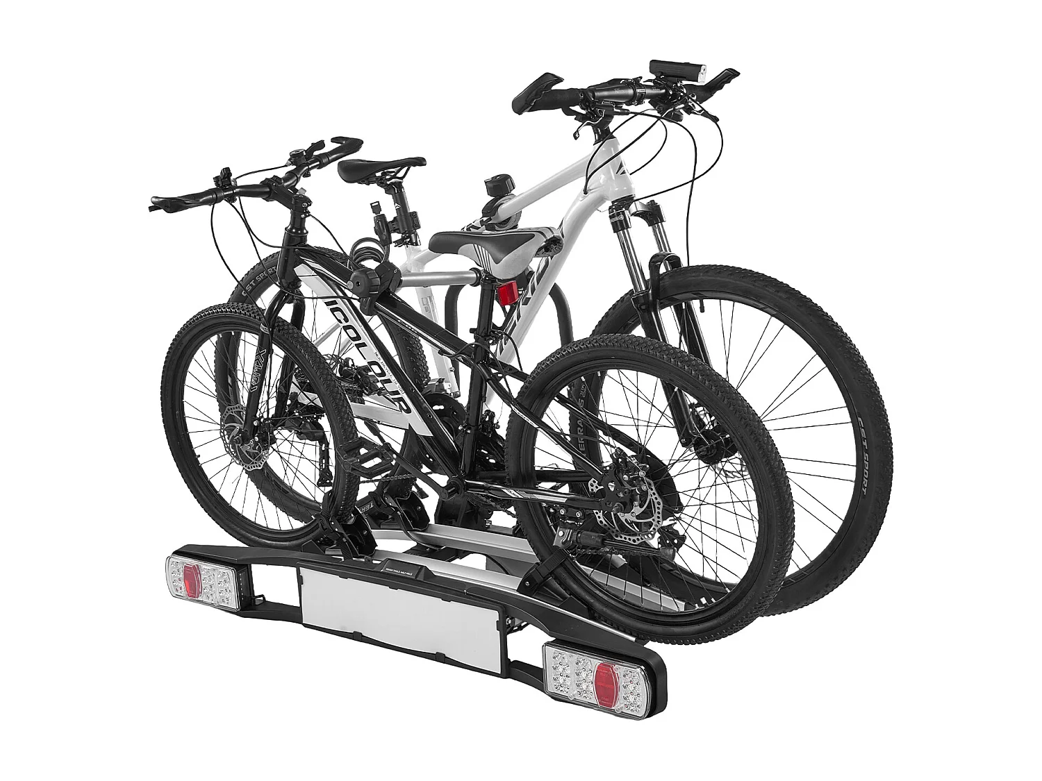 Support de Rangement pour Vélos, SucceBuy Porte-Vélos d'Attelage pour 2 Vélos, Support Verrouillable pour Récepteurs de 5 cm