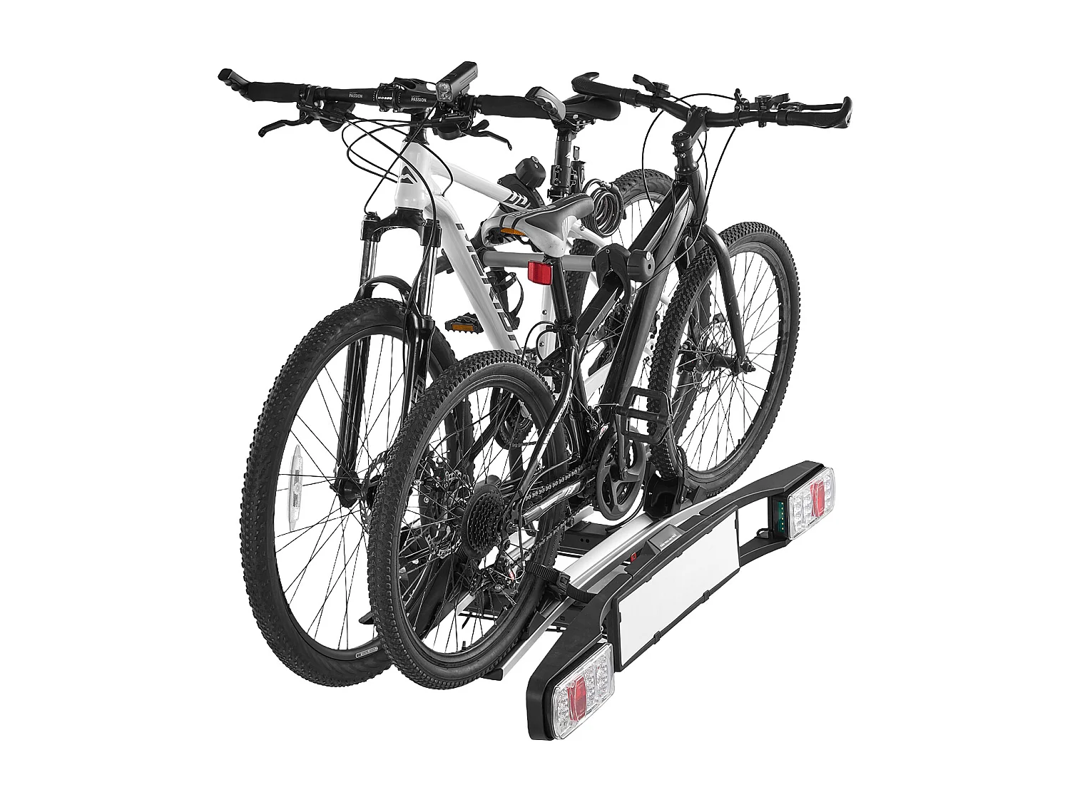 Support de Rangement pour Vélos, SucceBuy Porte-Vélos d'Attelage pour 2 Vélos, Support Verrouillable pour Récepteurs de 5 cm