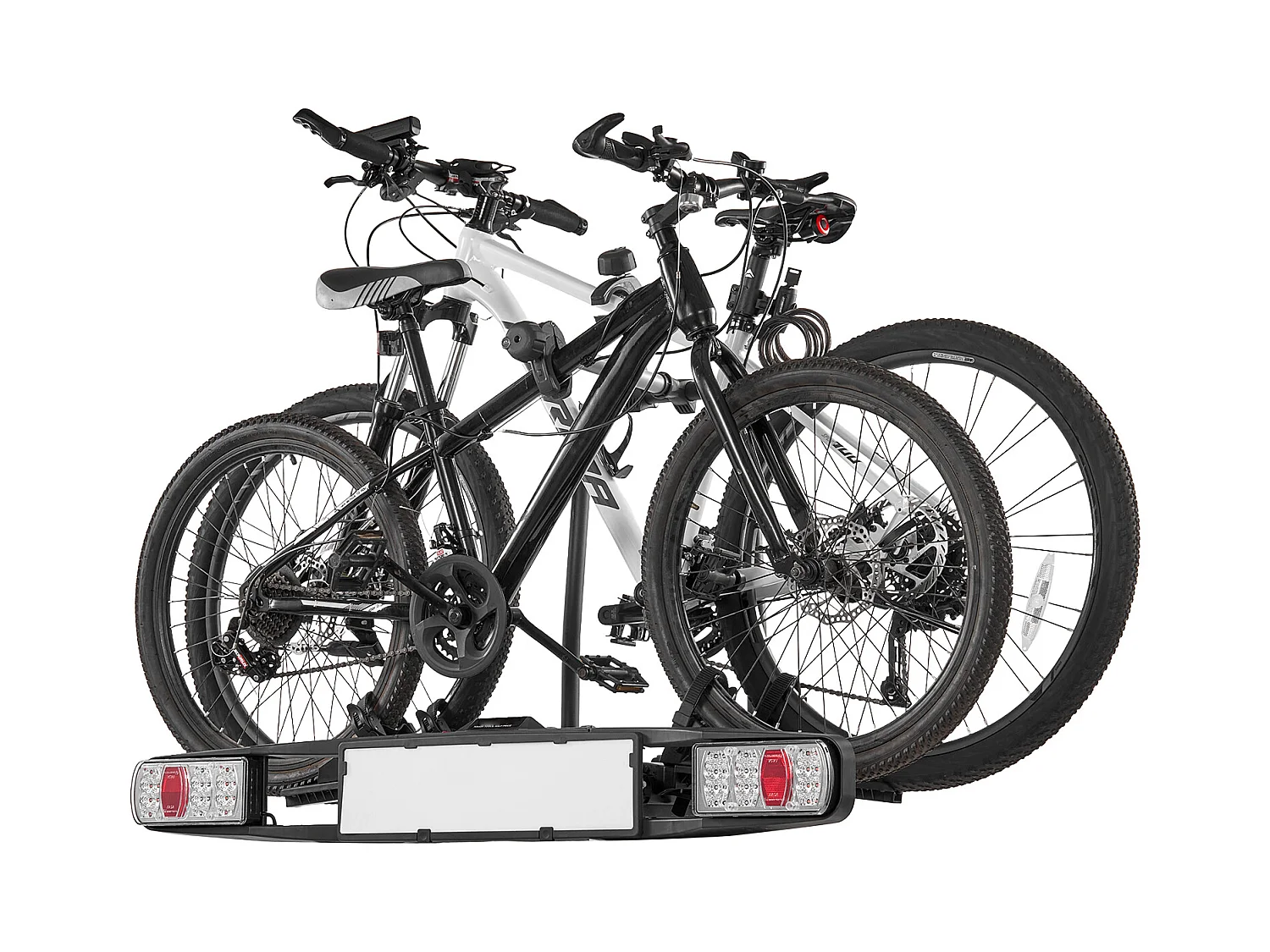 Support de Rangement pour Vélos, SucceBuy Porte-Vélos pour 2 Vélos Pliable, Compatible avec les Récepteurs de 5 cm