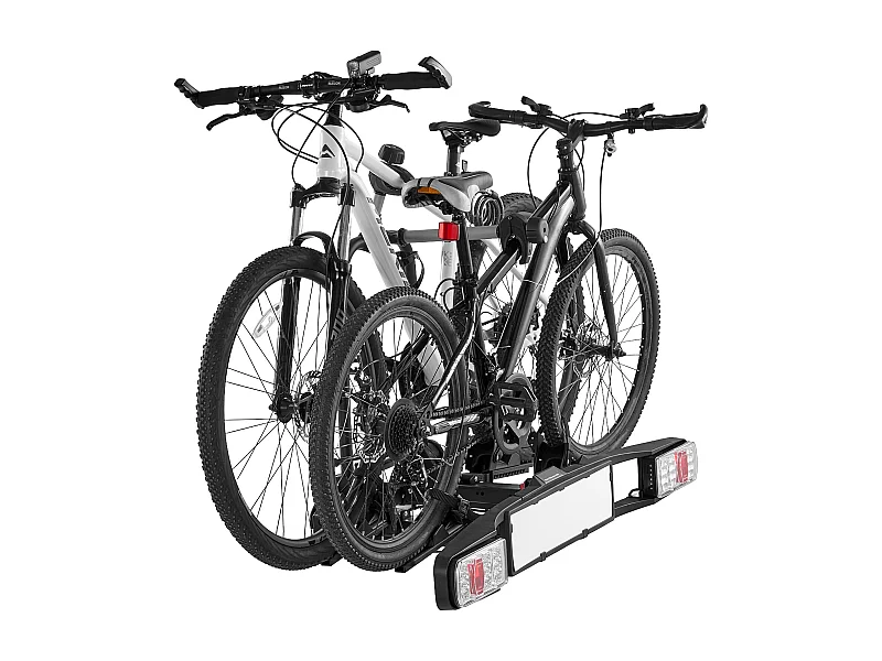 Fahrrad-Aufbewahrungsständer, SucceBuy Zusammenklappbarer Fahrradträger für 2 Fahrräder, Kompatibel mit 5-cm-Aufnahmen