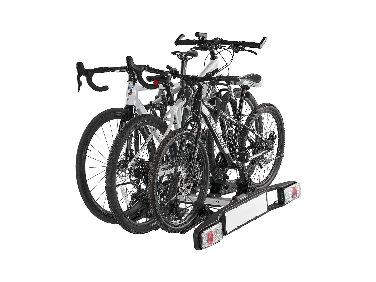 Support de Rangement pour Vélos, SucceBuy Porte-Vélos pour 3 Vélos Pliable, Compatible avec les Récepteurs de 5 cm