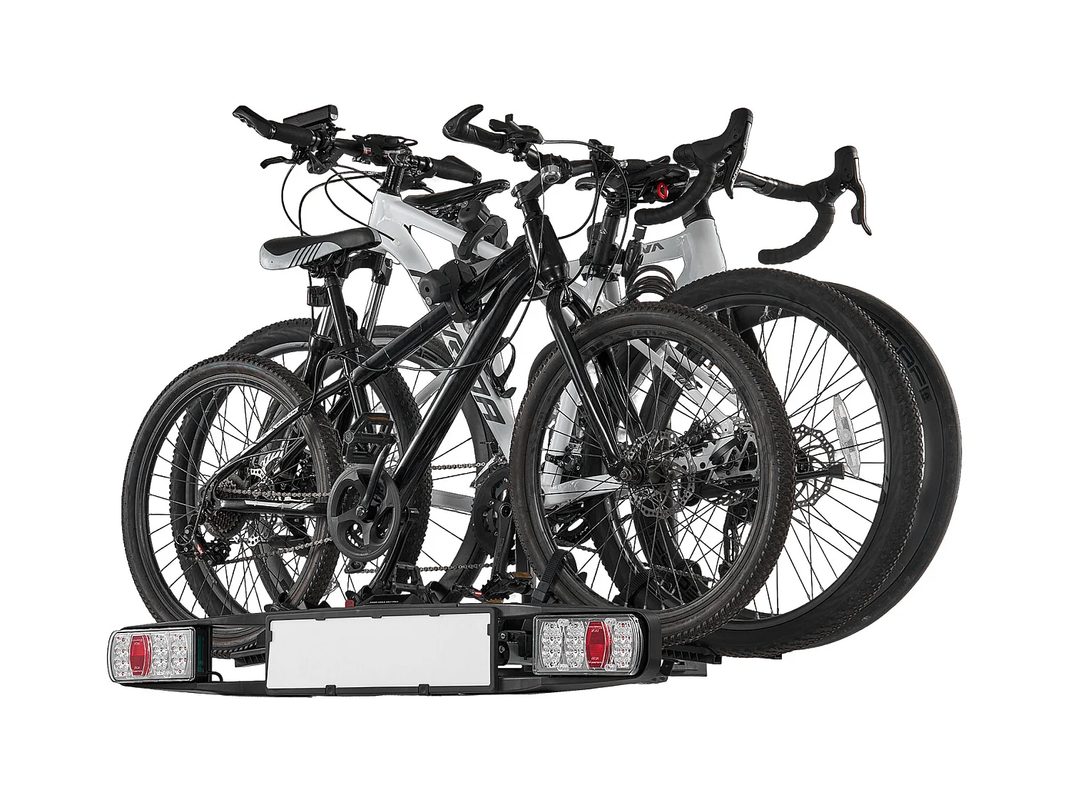 Support de Rangement pour Vélos, SucceBuy Porte-Vélos pour 3 Vélos Pliable, Compatible avec les Récepteurs de 5 cm