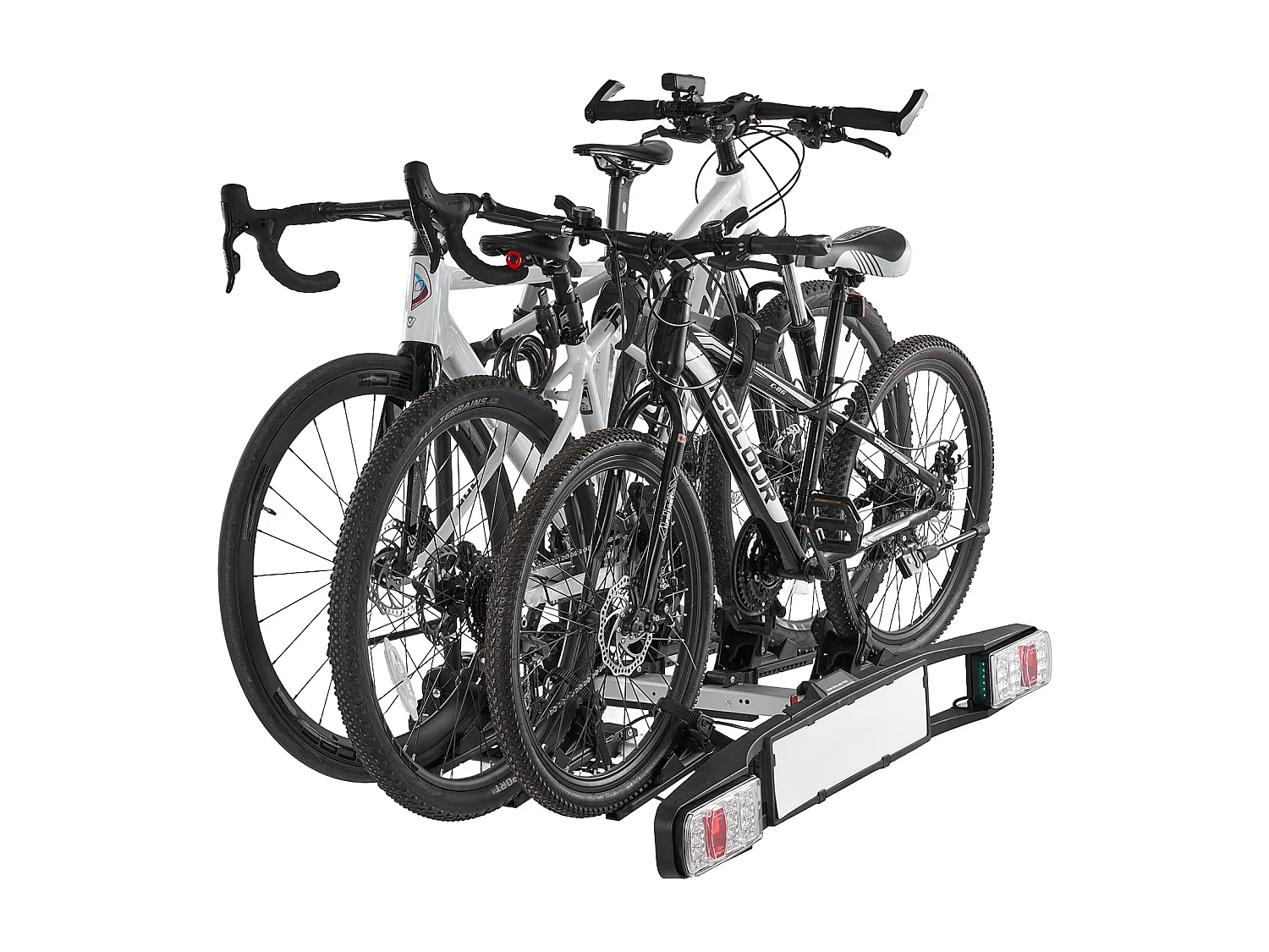 Support de Rangement pour Vélos, SucceBuy Porte-Vélos pour 3 Vélos Pliable, Compatible avec les Récepteurs de 5 cm