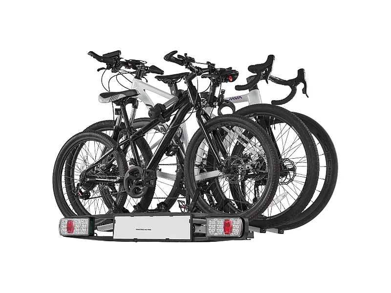 Fahrrad-Aufbewahrungsständer, SucceBuy Fahrradträger für Anhängerkupplung für 3 Fahrräder, Verriegelbarer Träger für 5-cm-Aufnahmen