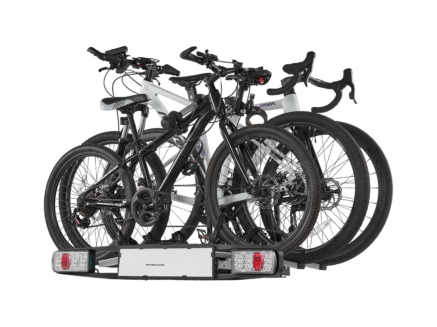 Support de Rangement pour Vélos, SucceBuy Porte-Vélos d'Attelage pour 3 Vélos, Support Verrouillable pour Récepteurs de 5 cm