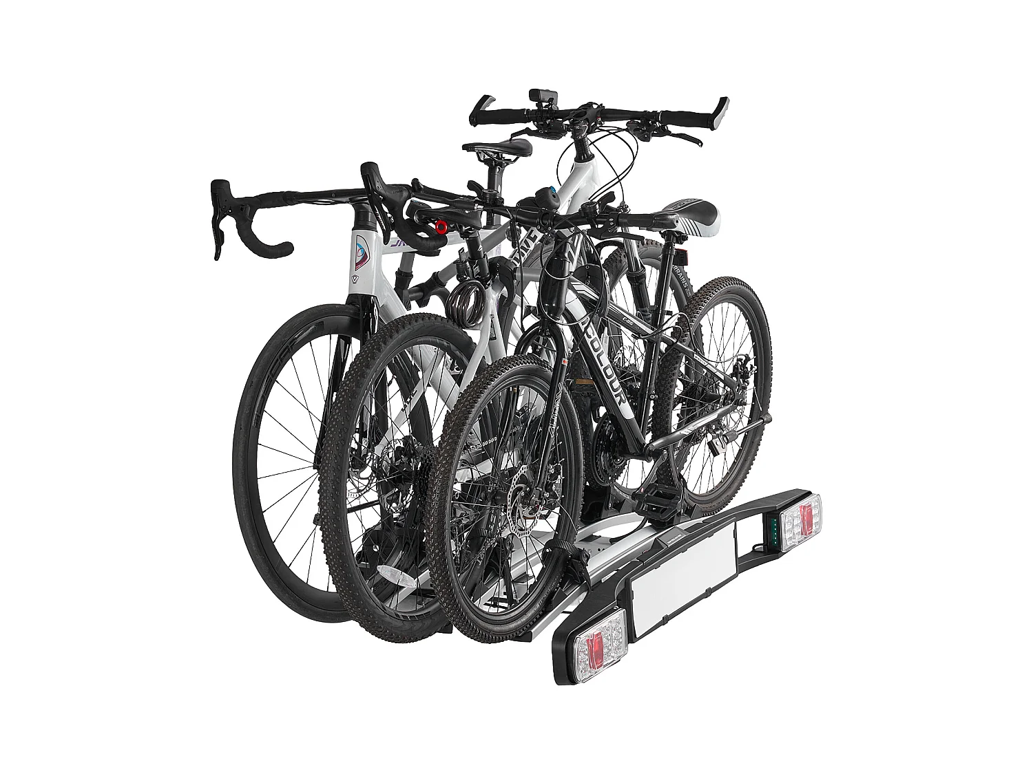 Support de Rangement pour Vélos, SucceBuy Porte-Vélos d'Attelage pour 3 Vélos, Support Verrouillable pour Récepteurs de 5 cm