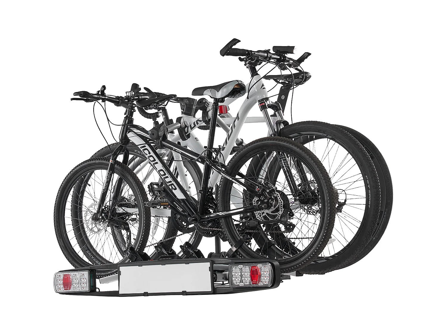 Support de Rangement pour Vélos, SucceBuy Porte-Vélos d'Attelage pour 3 Vélos, Support Verrouillable pour Récepteurs de 5 cm