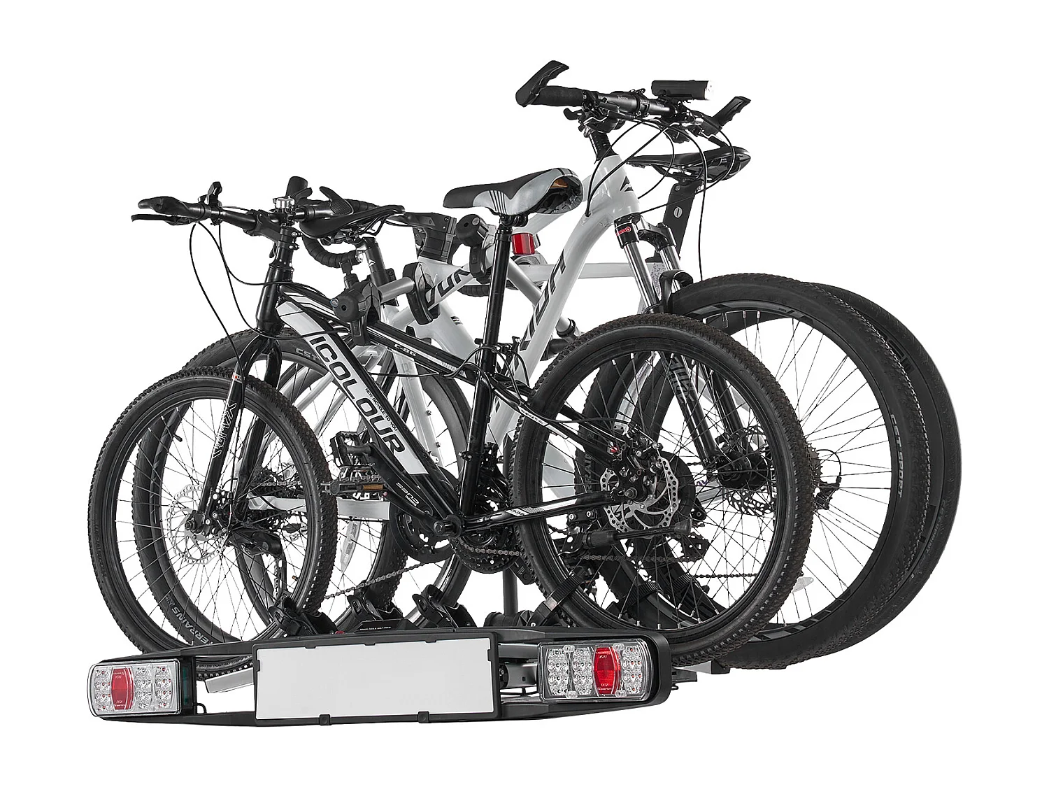 Support de Rangement pour Vélos, SucceBuy Porte-Vélos d'Attelage pour 3 Vélos, Support Verrouillable pour Récepteurs de 5 cm