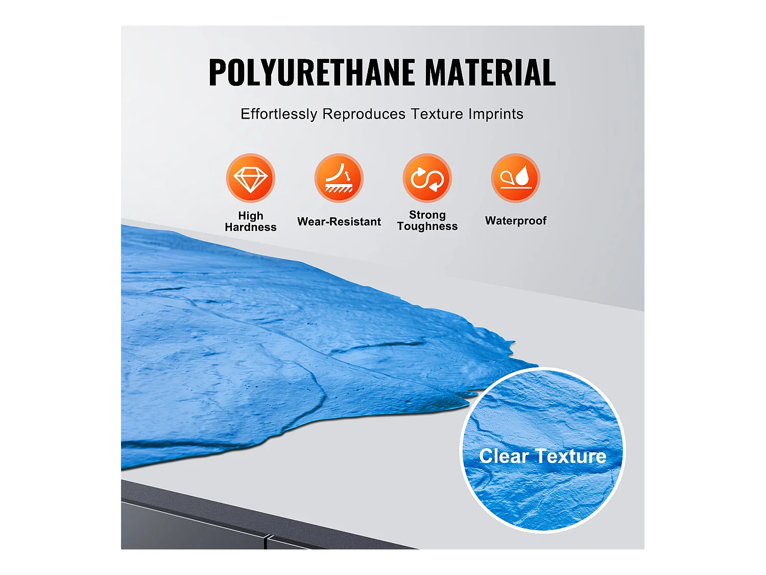 Poduszka do Stemplowania Betonu SucceBuy, 61 x 61 cm, Teksturalna Skóra z Poliuretanu