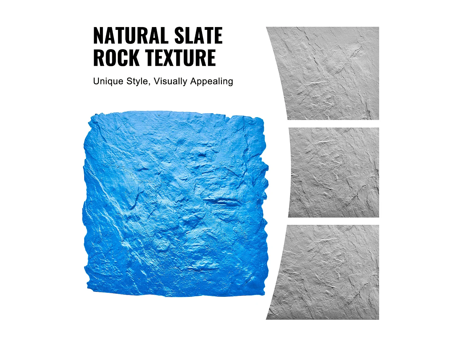 Tapis de Tampons pour Béton SucceBuy, 61 x 61 cm, Peau Texturée en Polyuréthane, Utilisation Répétée