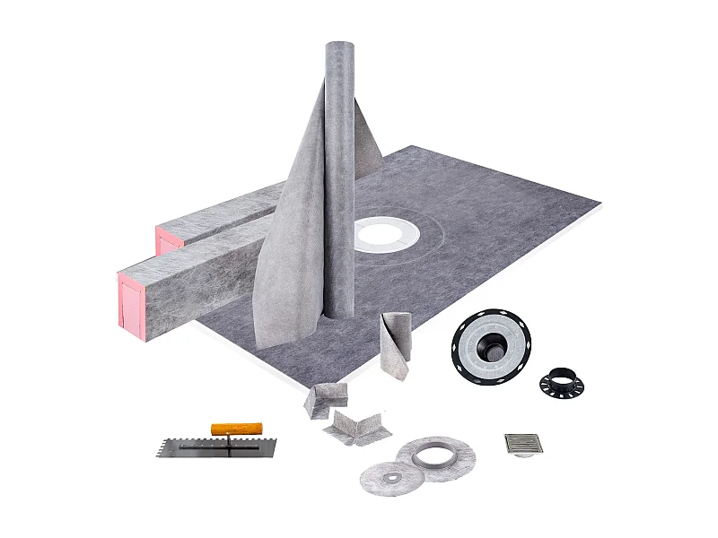 Kit di Ricevitore per Doccia Impermeabile SucceBuy, 122 x 183 cm, Piatto di Scarico Centrale in ABS