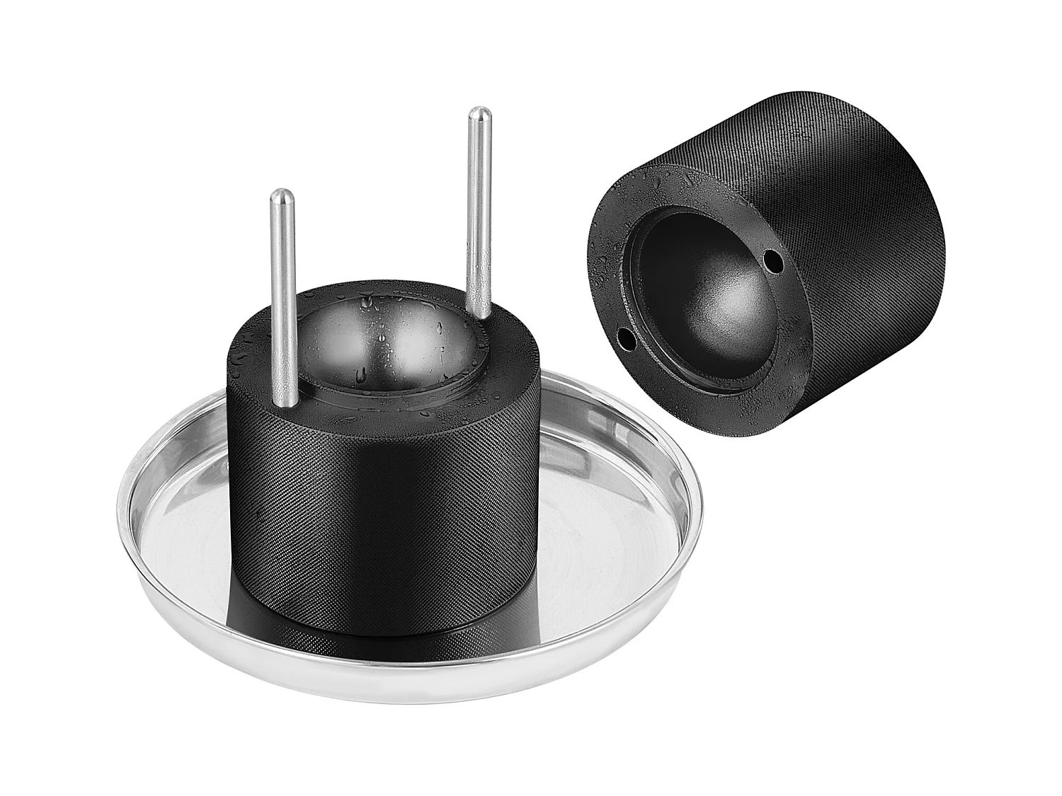 IJsmachine SucceBuy 61 mm, IJspers van Ronde Aluminium, Zwart, voor Whiskey, Cocktail, Bourbon en Eindejaarsfeesten