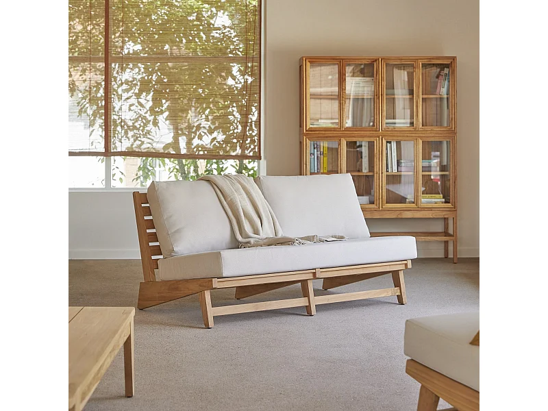 2-Sitzer-Bank Olia aus massivem Teakholz