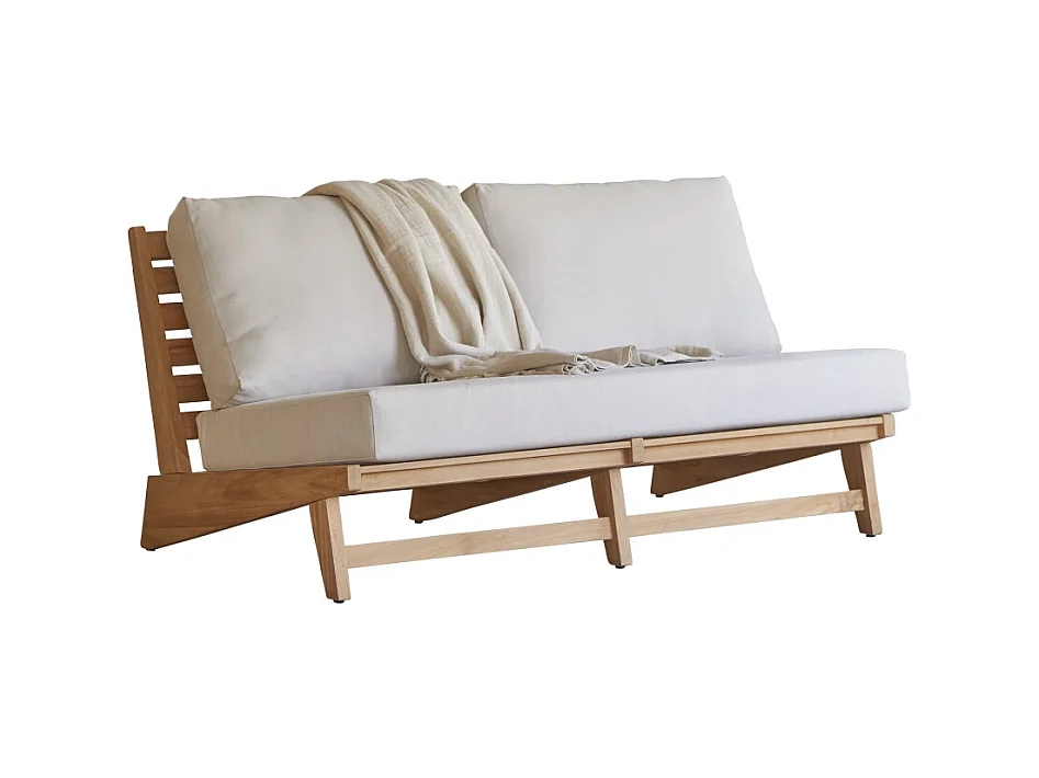 2-Sitzer-Bank Olia aus massivem Teakholz