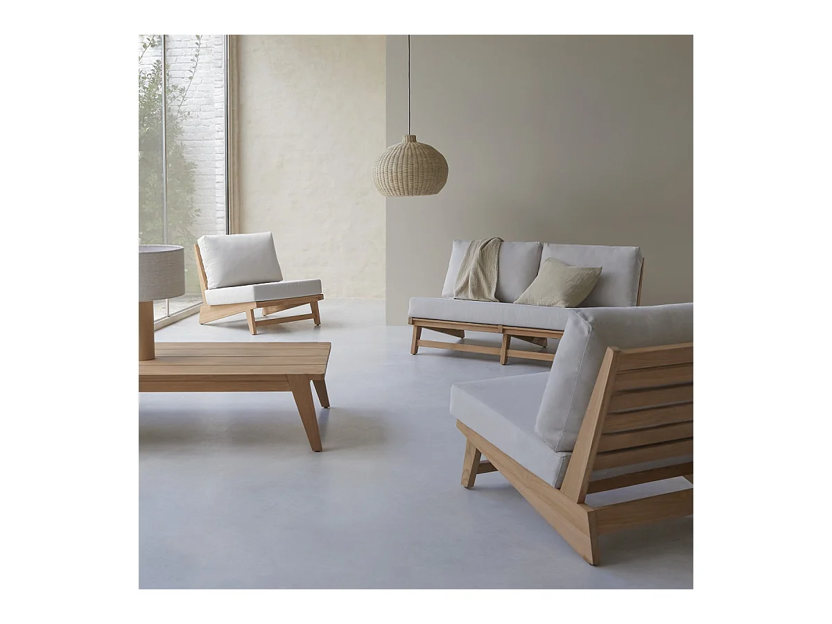 2-Sitzer-Bank Olia aus massivem Teakholz