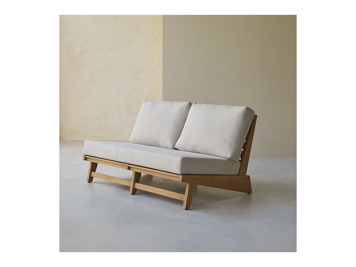 2-Sitzer-Bank Olia aus massivem Teakholz