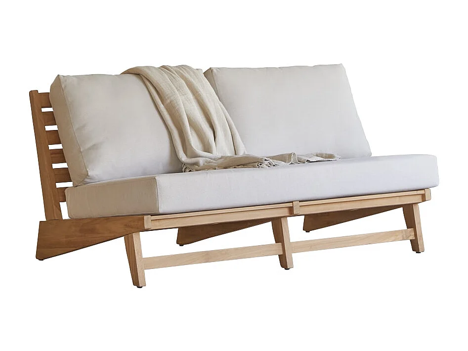 2-Sitzer-Bank Olia aus massivem Teakholz