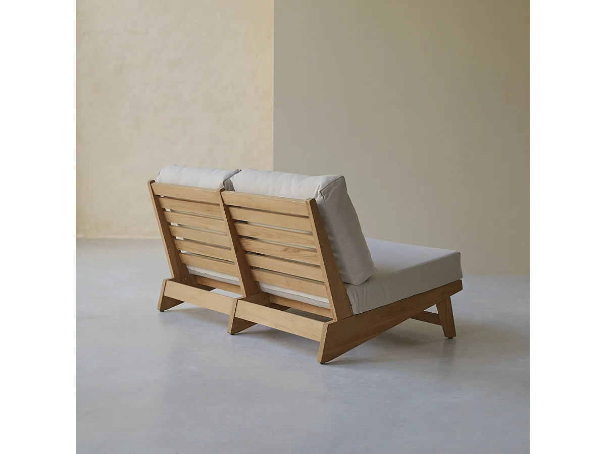 2-Sitzer-Bank Olia aus massivem Teakholz