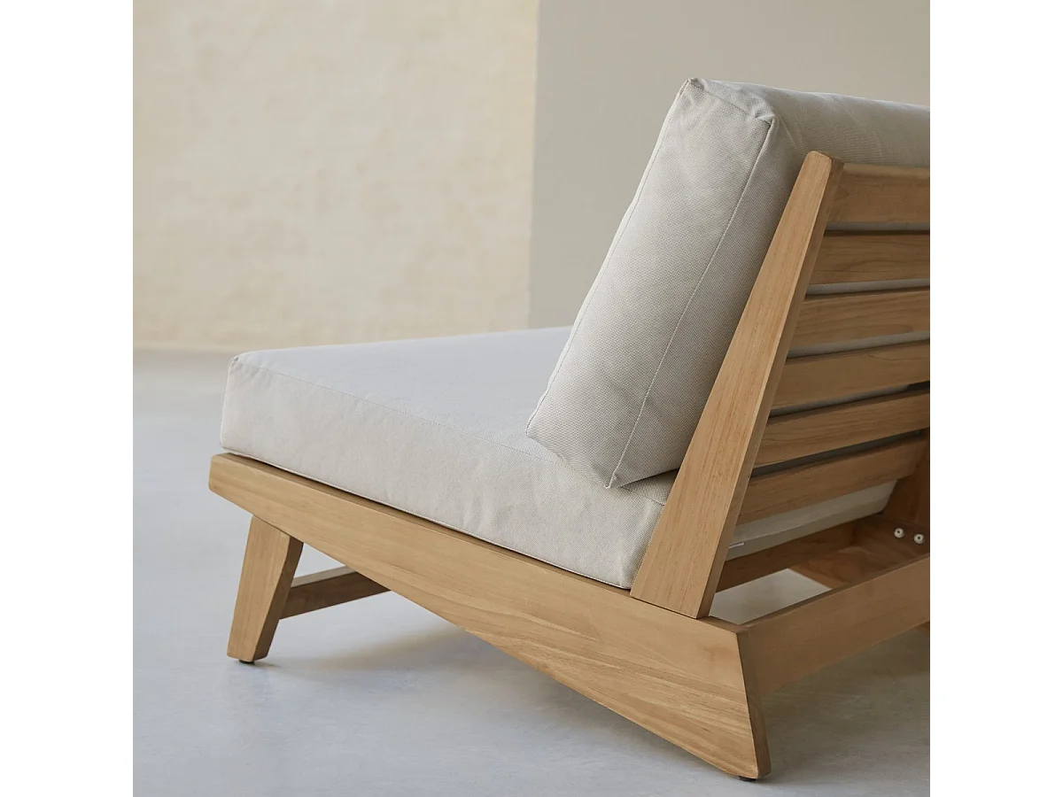 2-Sitzer-Bank Olia aus massivem Teakholz