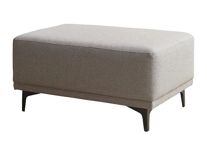 Fußhocker Lars mit taupegrauem Stoffbezug ,1-Sitz