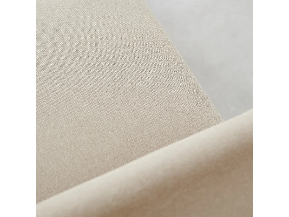 Divano in rovere massello e tessuto écru 2 posti