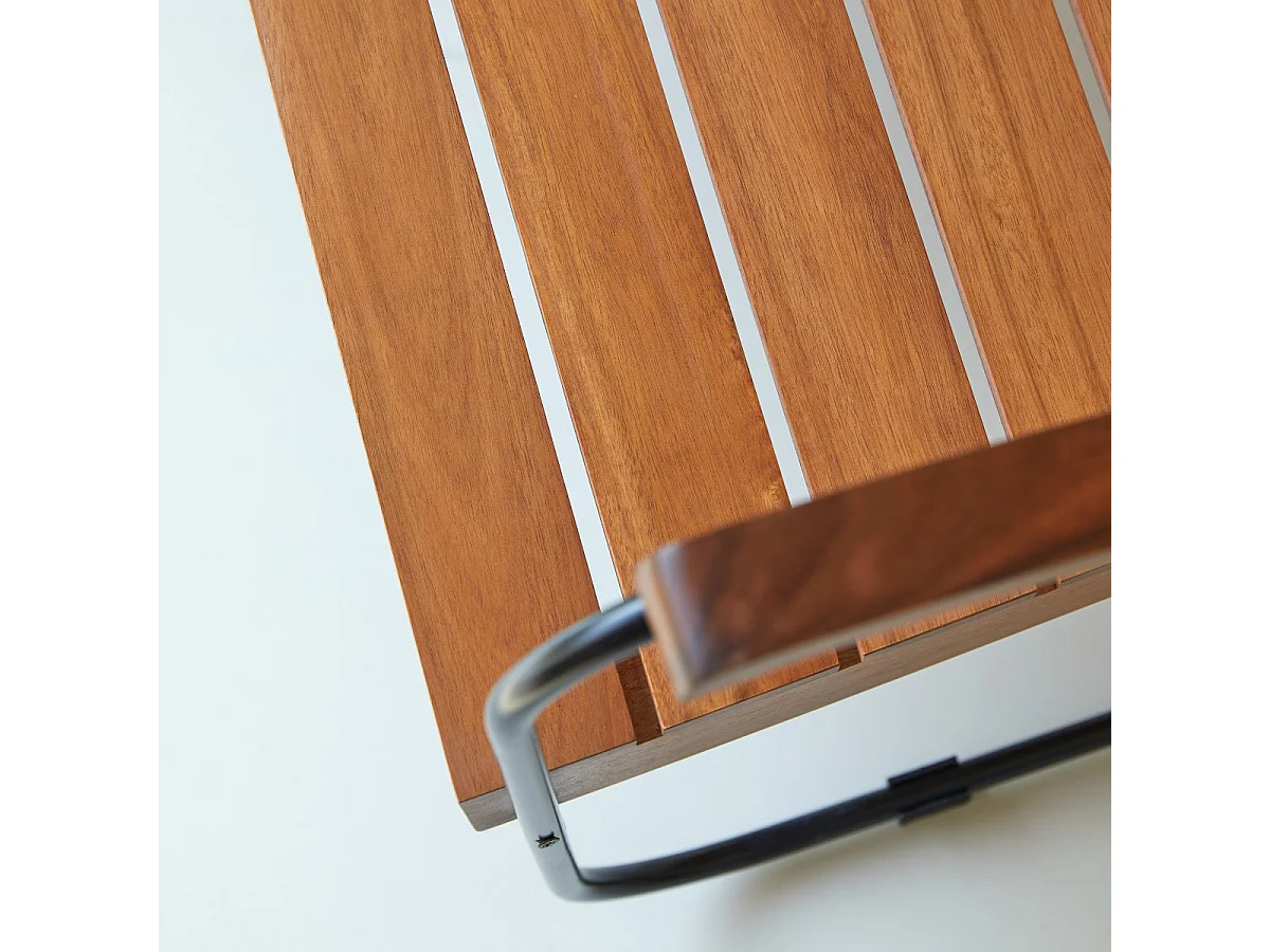 Banc Key Wood en acacia massif, 2 places