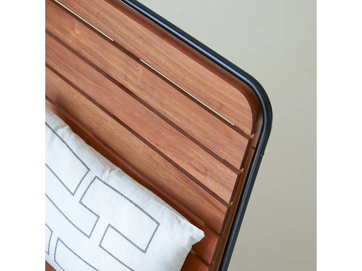 Banc Key Wood en acacia massif, 2 places