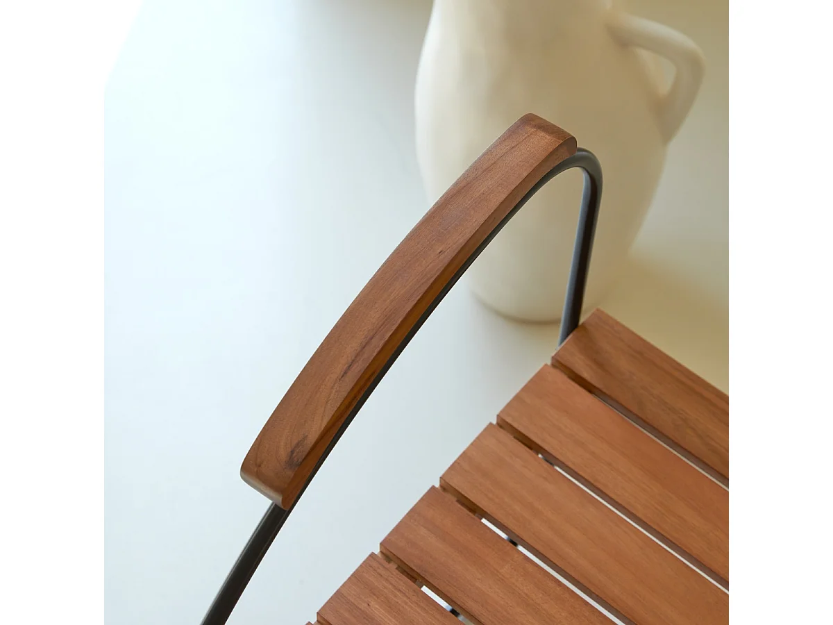 Banc Key Wood en acacia massif, 2 places