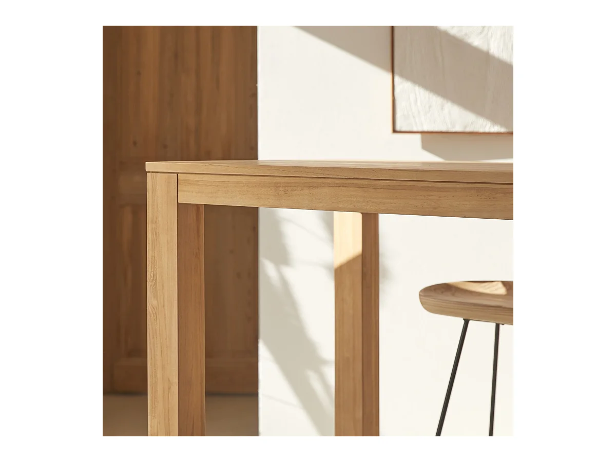 Tavolo da bar in legno di teak massello da 150 x 75 cm Eden