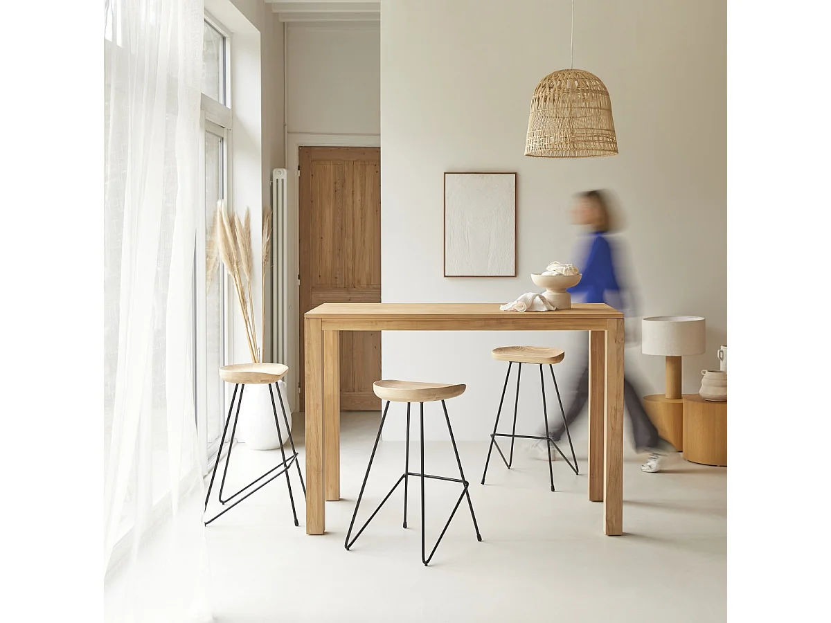 Bartisch Eden aus massivem Teakholz 150 x 75