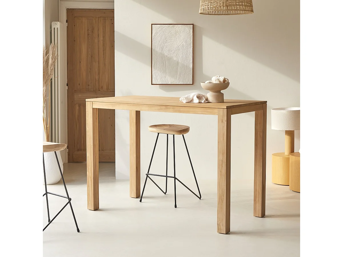 Eden - Solid teak bar table for 4–6 people