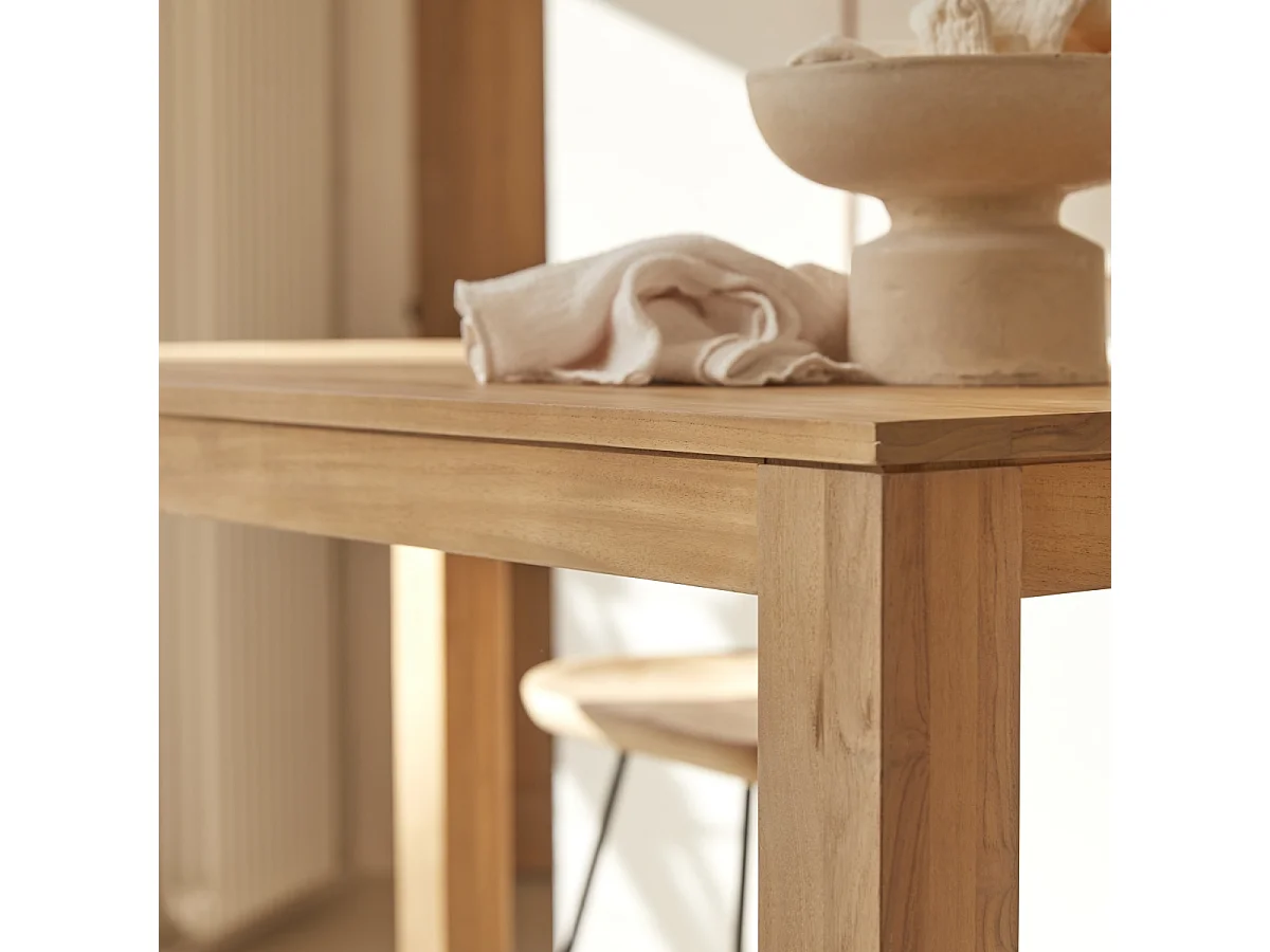 Eden - Solid teak bar table for 4–6 people