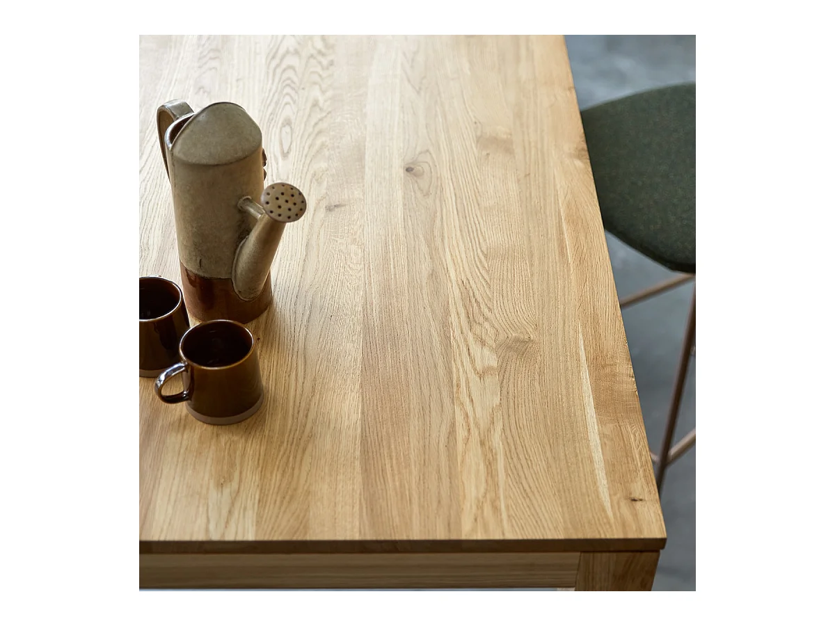 Table de bar en bois de chêne massif 150x75 Eden