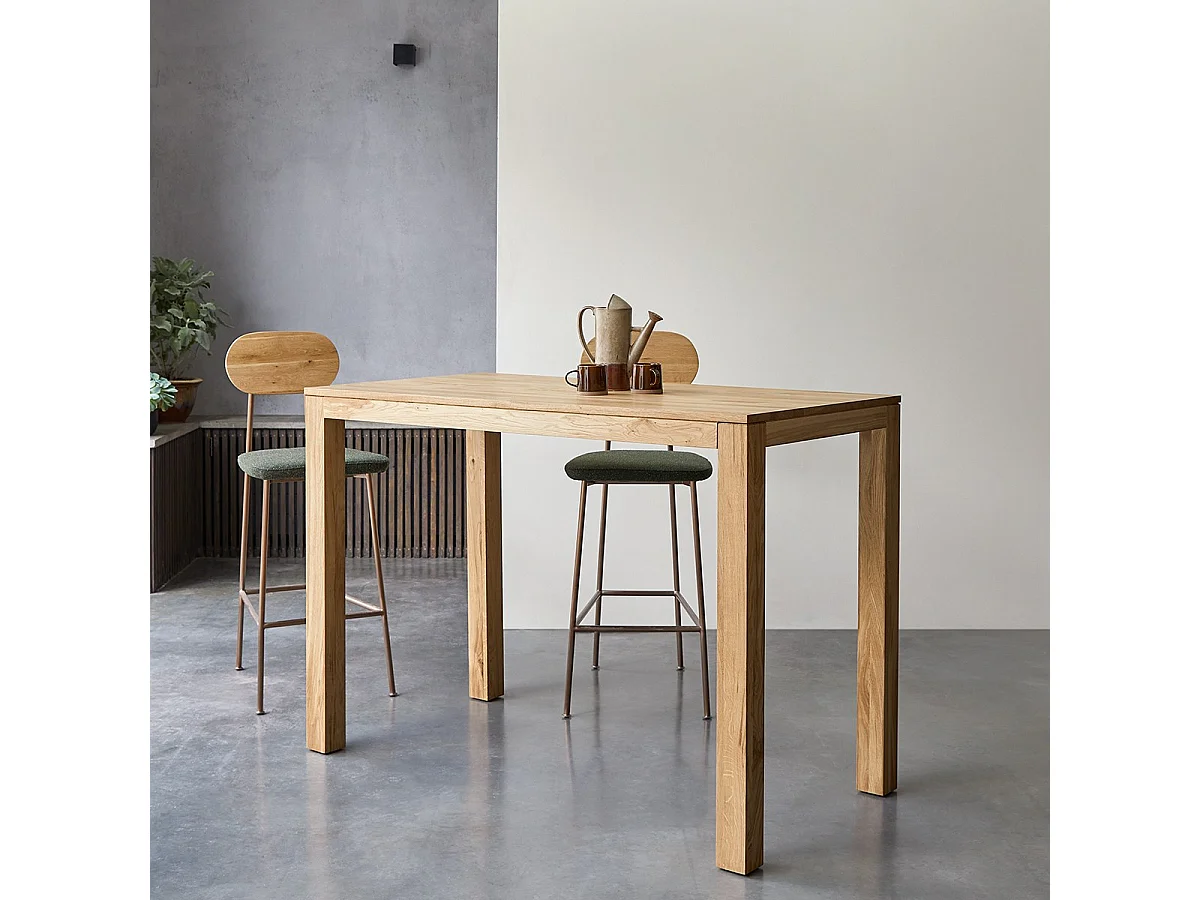 Bartisch Eden aus massivem Eichenholz 150x75