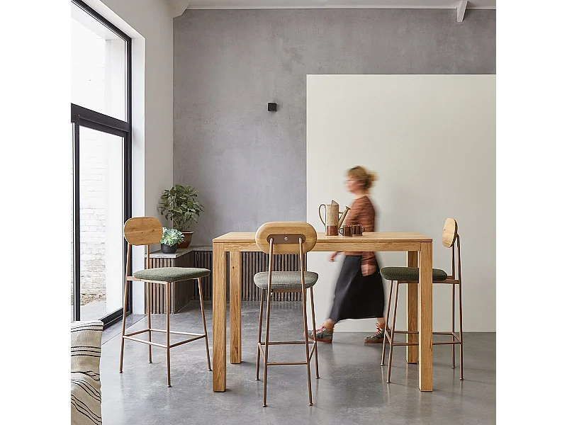 Bartisch Eden aus massivem Eichenholz 150x75