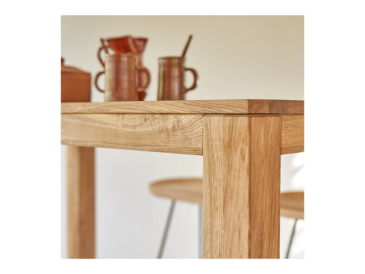 Tavolo da bar in legno di rovere massello 120x60 Eden