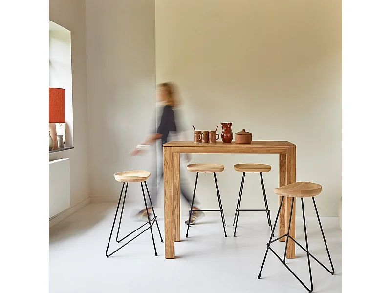 Bartisch Eden aus massivem Eichenholz 120x60