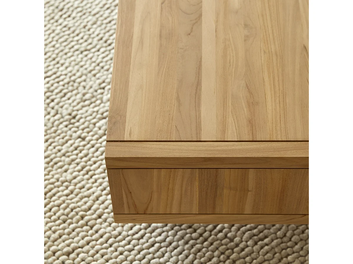 Tavolino basso per soggiorno in legno di Teak 120x50