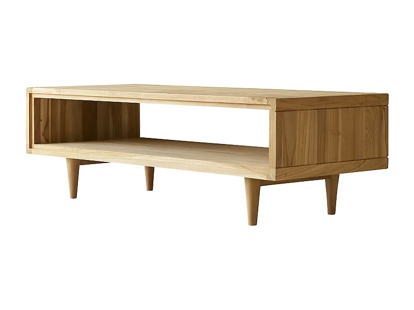 Tavolino basso per soggiorno in legno di Teak 120x50