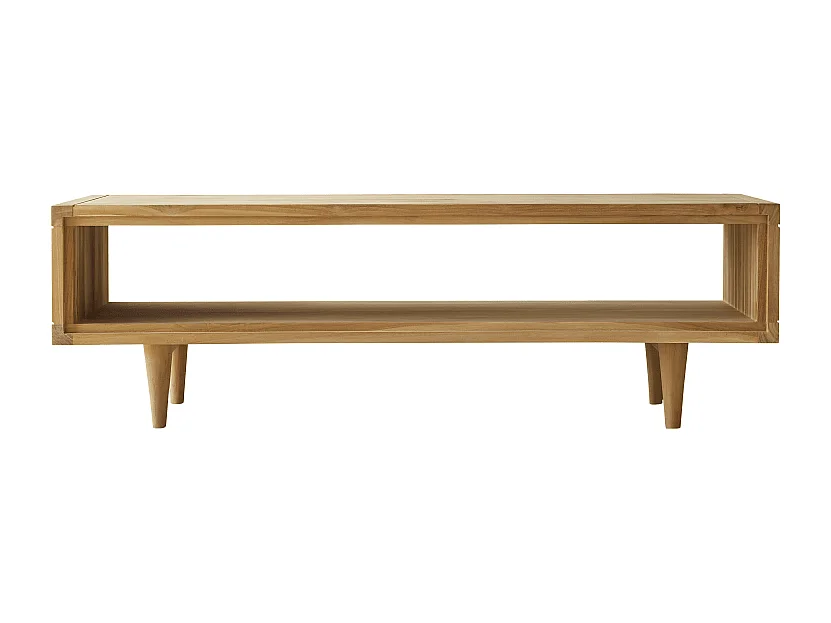 Tavolino basso per soggiorno in legno di Teak 120x50