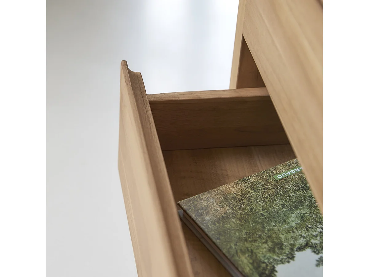 Bureau en bois de teck 160 Eden avec caisson de rangement