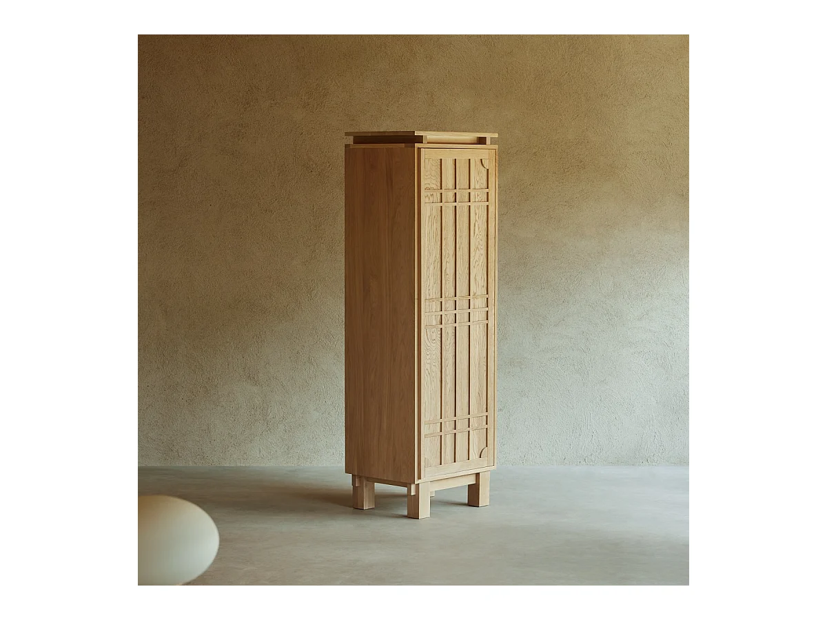 Colonne de rangement en bois de chêne 62 Bodi