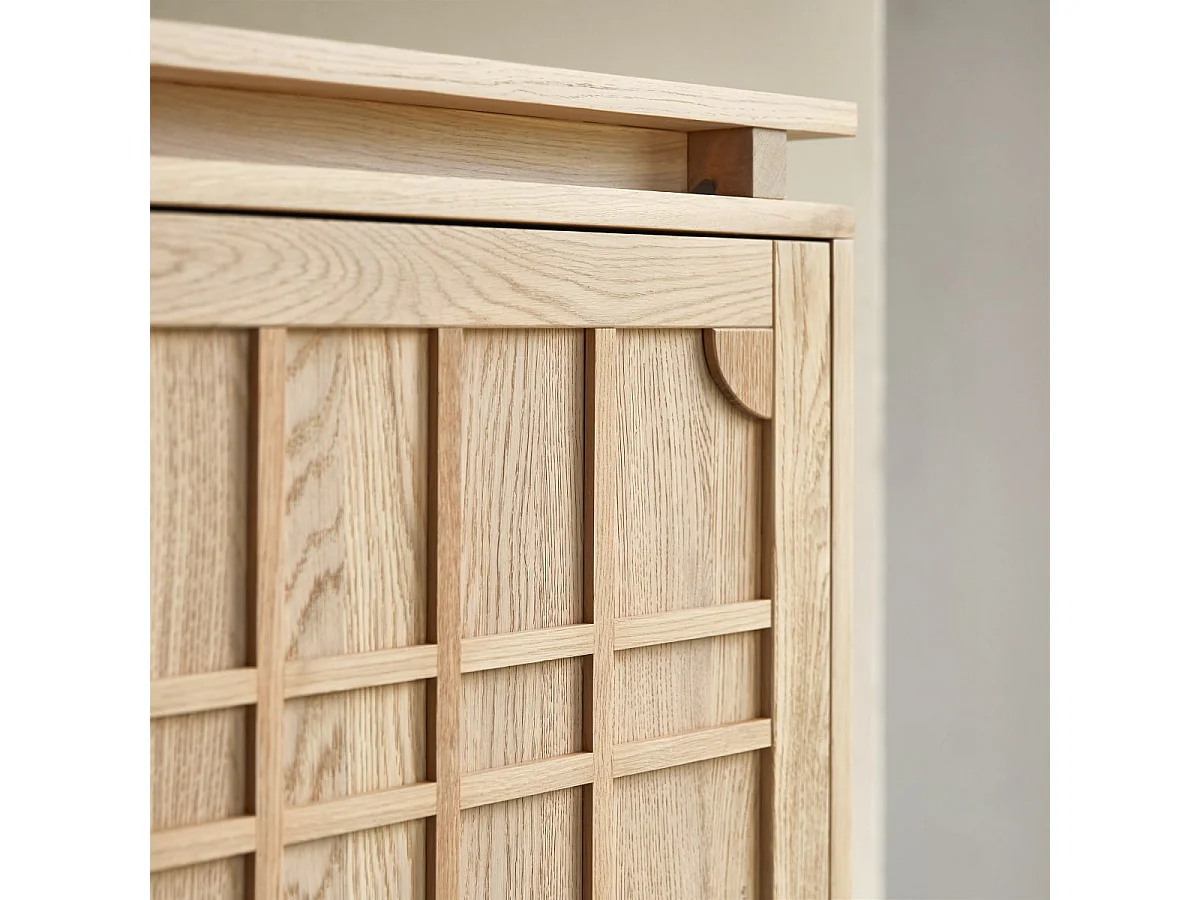 Bodi - Hochschrank aus massivem Eichenholz 62 cm breit