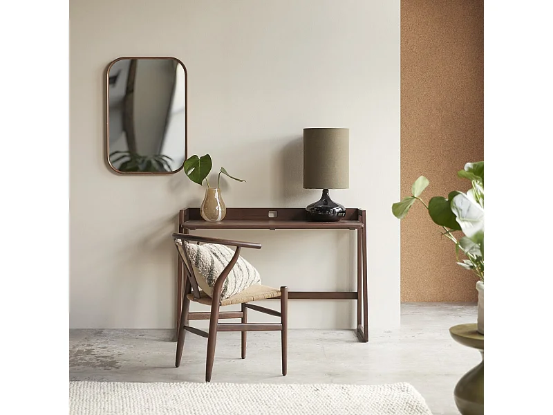 Scrivania pieghevole Philip in legno massello di teak scuro