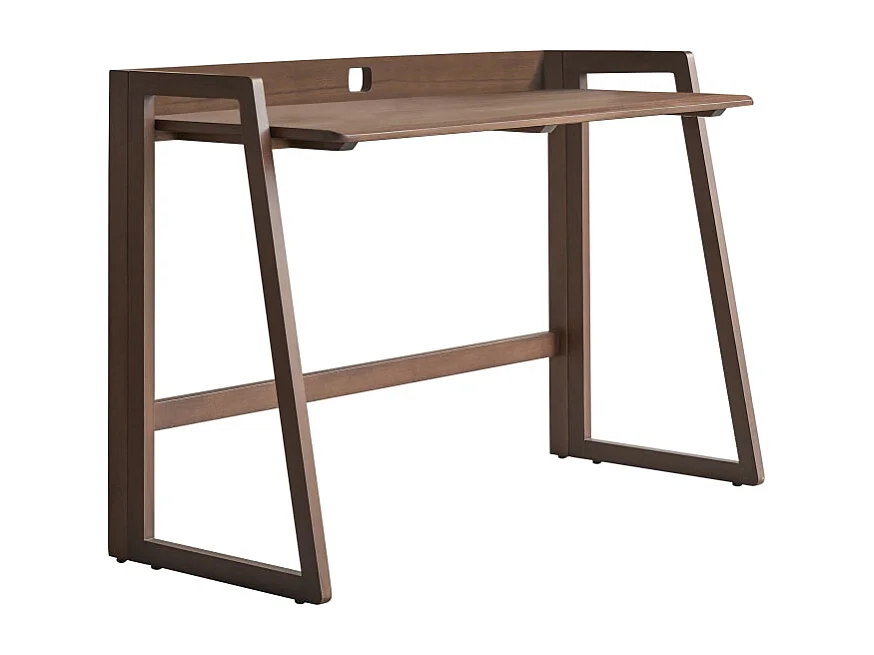 Scrivania pieghevole Philip in legno massello di teak scuro